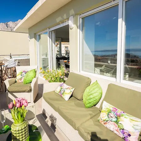Lägenhet Luxury Penthouse With Jacuzzi, Panoramic View Makarska